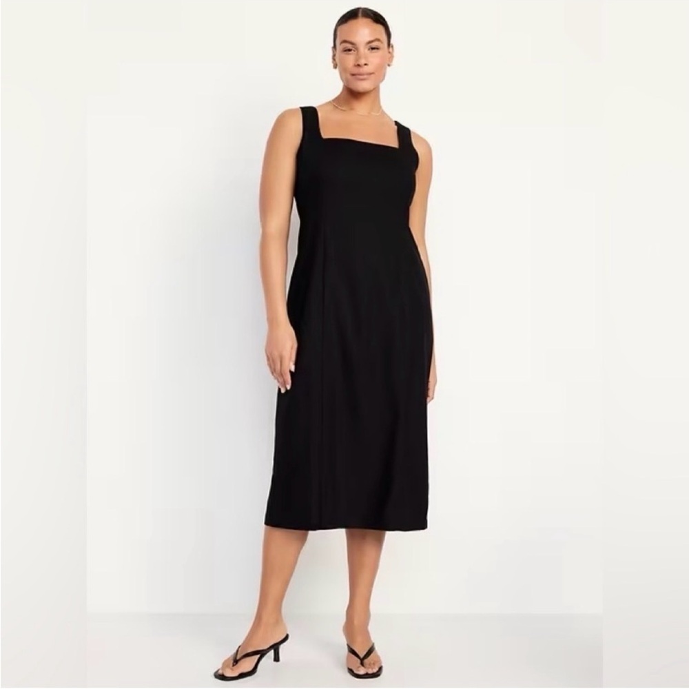 Old Navy Elegant Black Midi Dress